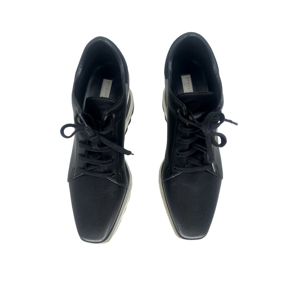 Stella McCartney Vegan Leather Perforated Sneak-Elyse Wedge Sneakers Women's 38 - Picture 4 of 9